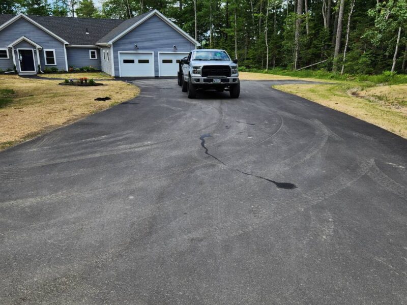 Finished driveway at a home