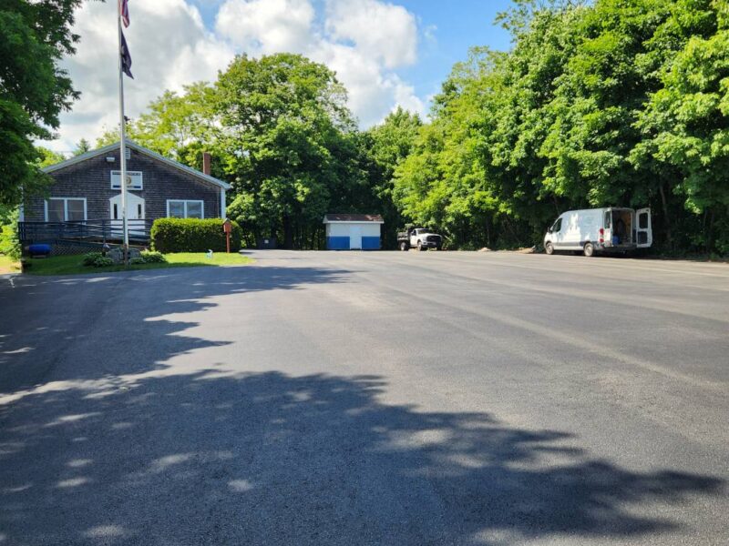 Paved commercial lot