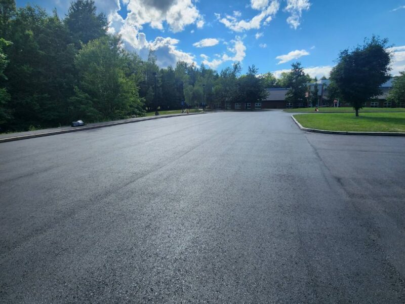Paved parking area