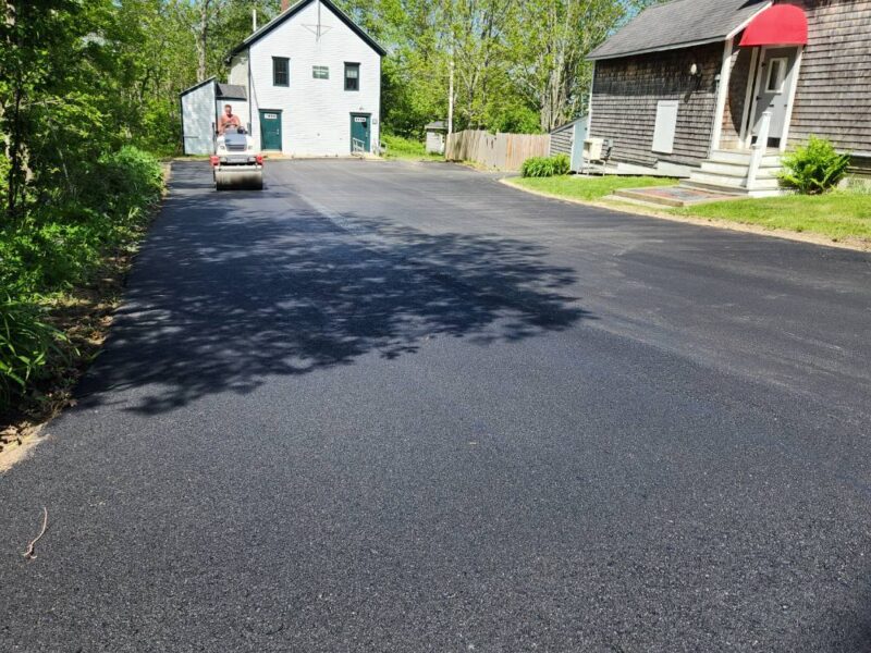 Finished residential driveway
